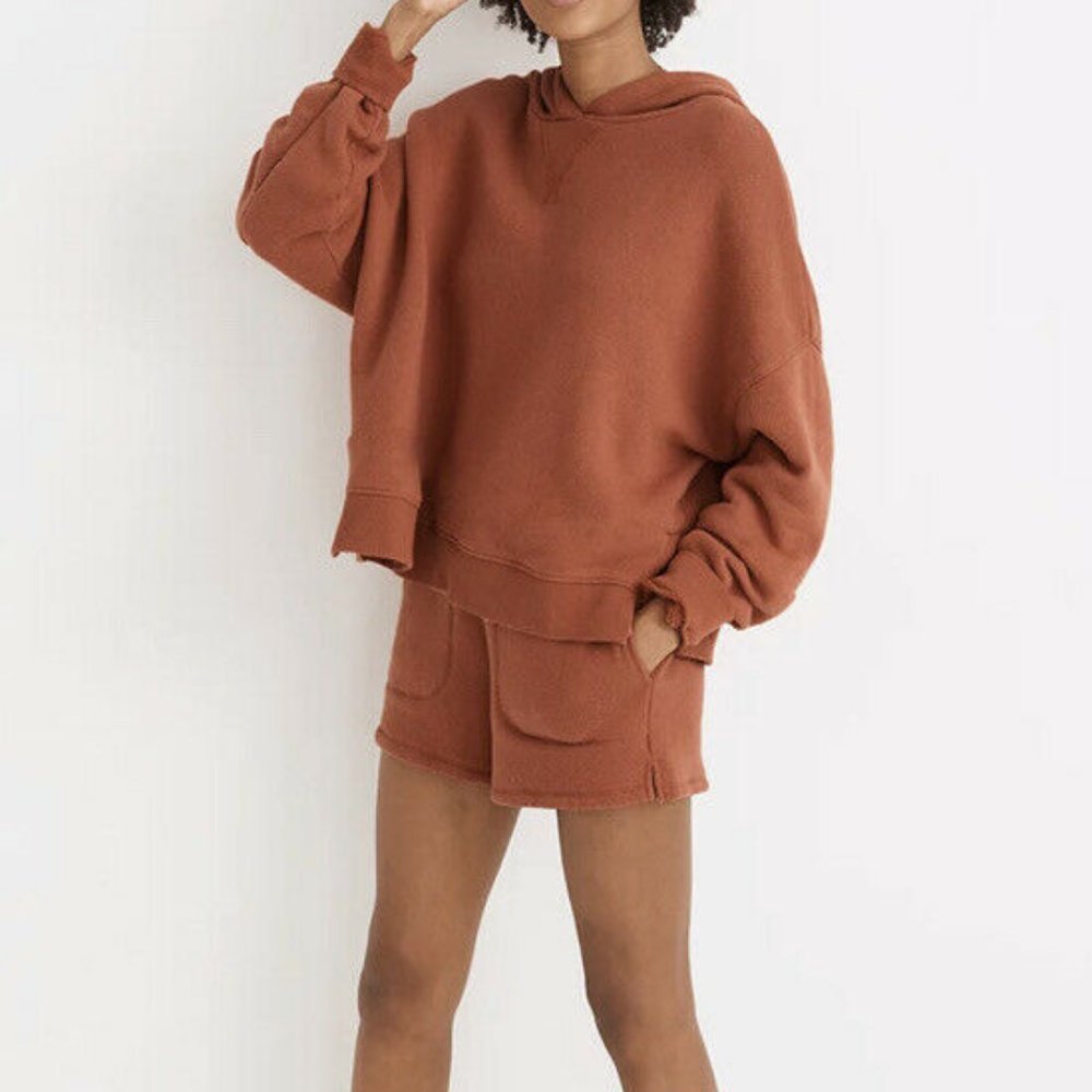 MADEWELL MWL Pull On Loose Fit TERRY Hooded NEW Sweatshirt MD300 Women's Sz XXS